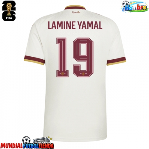 Camiseta España Lamine Yamal #19 Segunda Equipación Replica Mundial 2026 mangas cortas